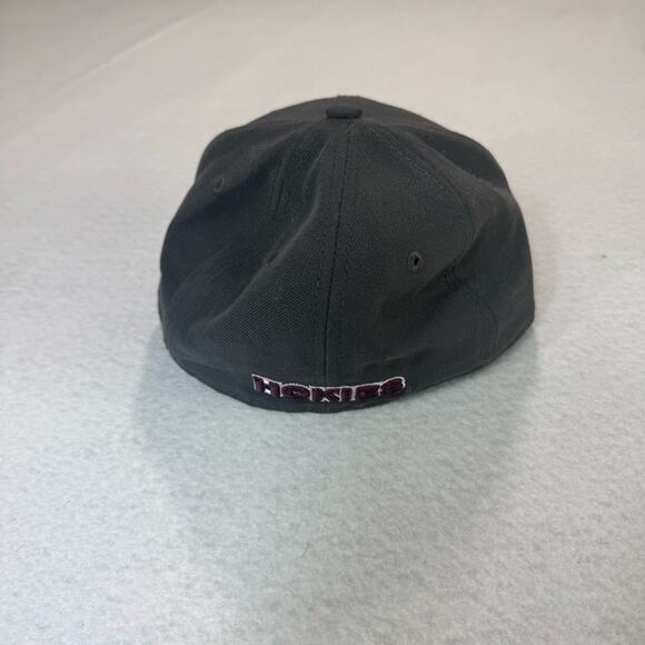 Kids New Era Maroon Virginia Tech VT Hokies 59Fifty Fitted Hat Cap Wool Poly Bln - Picture 6 of 9